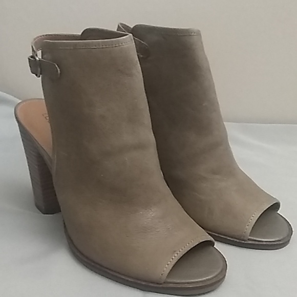 Lucky Brand Shoes - Lucky Brand Lisza Leather Peep Toe Booties